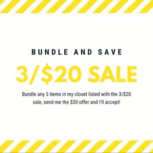 3/$20 SALE!